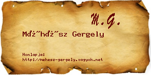 Méhész Gergely névjegykártya