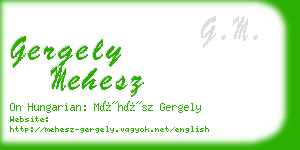 gergely mehesz business card